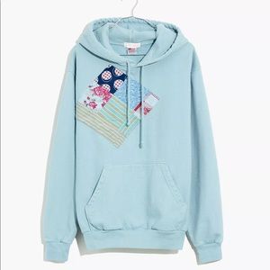 Carleen Overdyed Patchwork Hoodie Sweatshirt/ New and unused